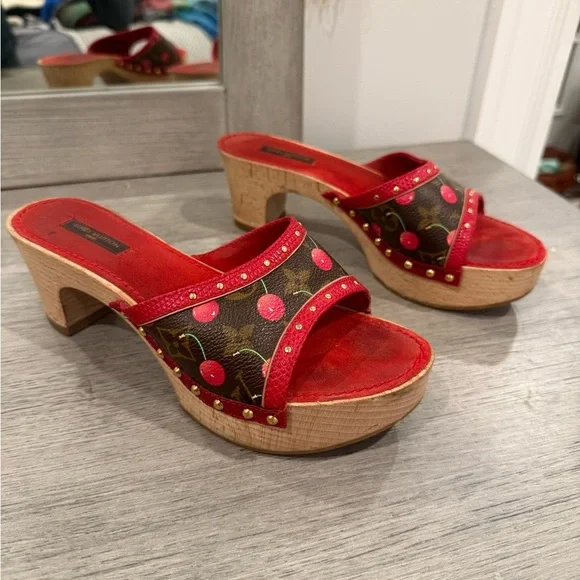 Louis Vuitton X Murakami Vintage Cherry Sandal - Picture 1 of 9